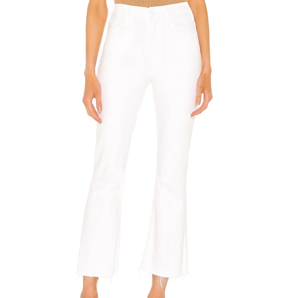 MOTHER White Flare Wide-Leg Jeans
